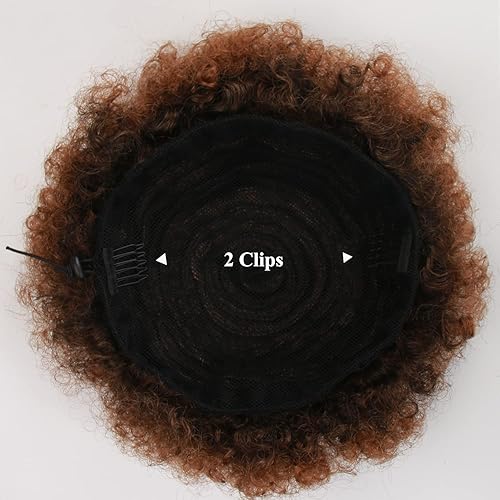 Miniatura 4 de NICETODAY Cola de caballo afro con cordón para mujeres negras, extensión de cola de caballo afro corta con cordón de ajuste, extensión de cola de