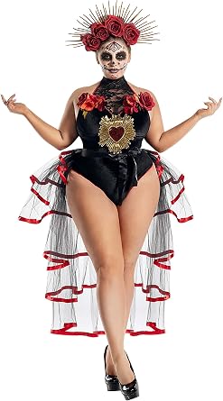 Party King Womens Womens Plus Size La Muerta Costume