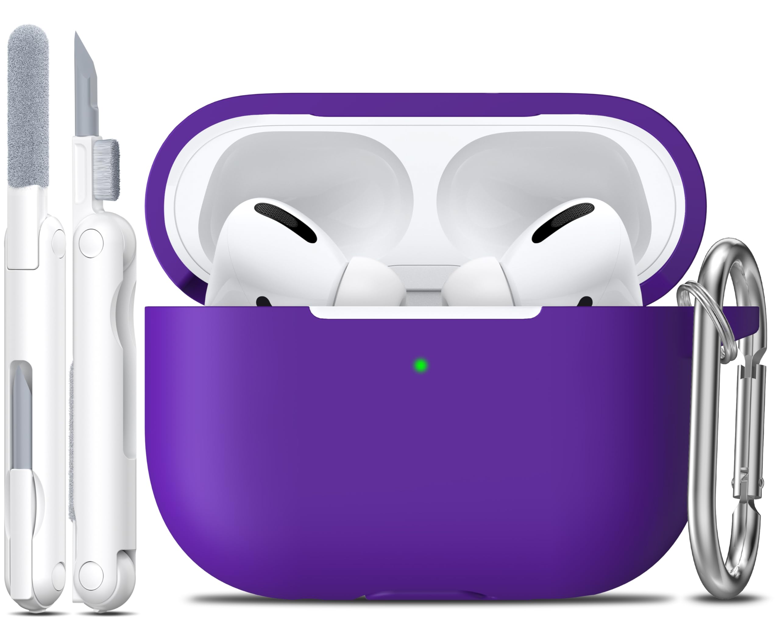 R-fun for AirPods Pro 2nd/1st Generation Case with Cleaner Kit,Soft Silicone Protective Case Cover for Apple AirPod Pro 2/1 for Women Men,AirPods Pro