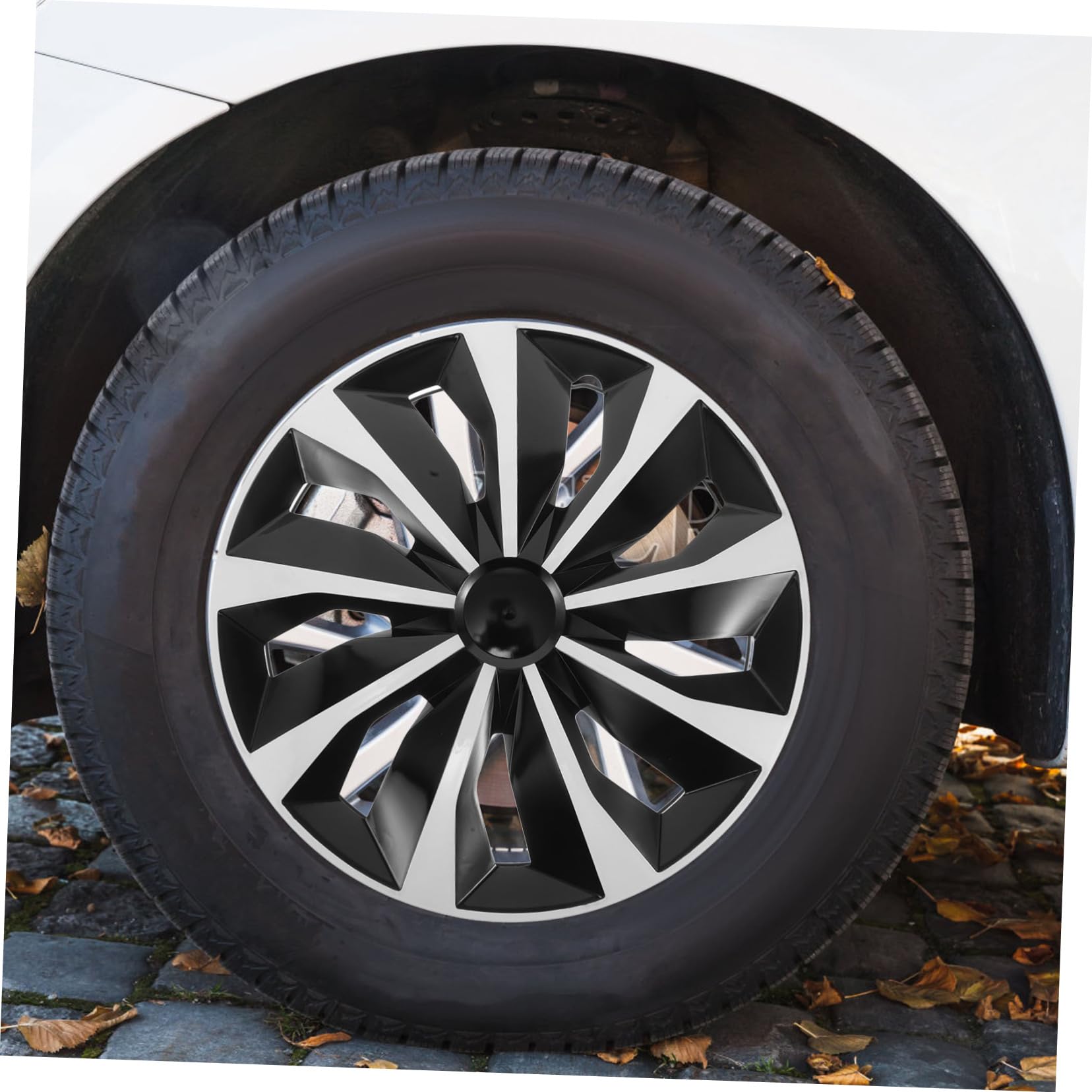 Gatuida Cache-moyeux Automobiles en Plastique PP pour Jantes de Voiture 15 Pouces Design Élégant, Protection et Décoration pour Roues de Véhicule