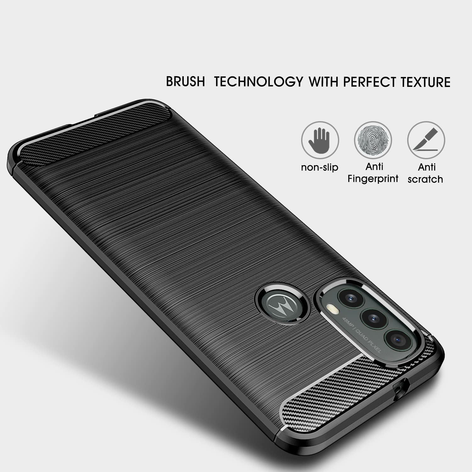 TingYR Cover per Motorola Moto E40, Ultra Sottile di Gomma, Ottima Cover Antiurto TPU Flessibile, Custodia Case per Motorola Moto E40 Smartphone.(Rosso