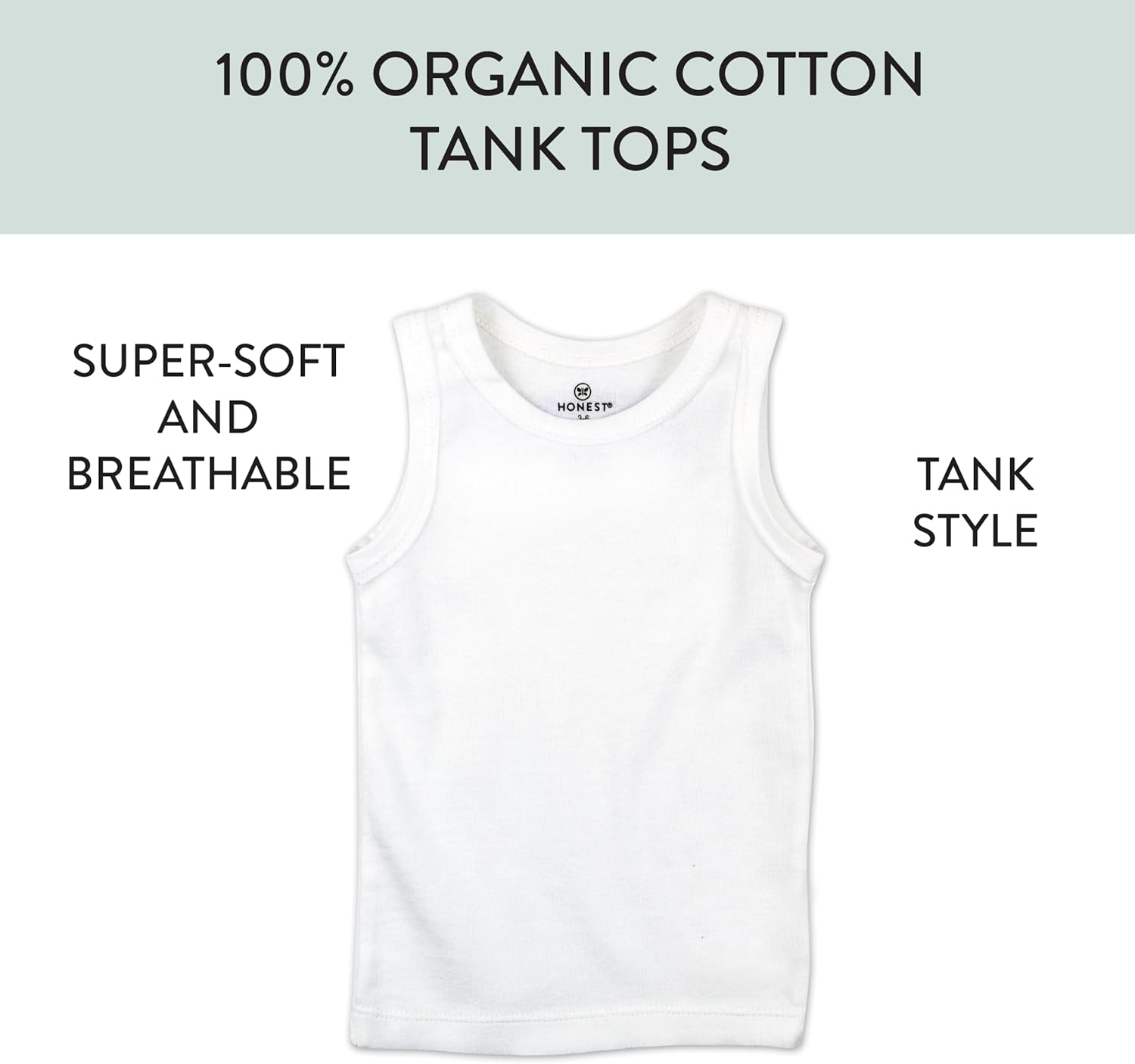 HonestBaby Baby Sleeveless Muscle T-Shirts Multipack - Image 4