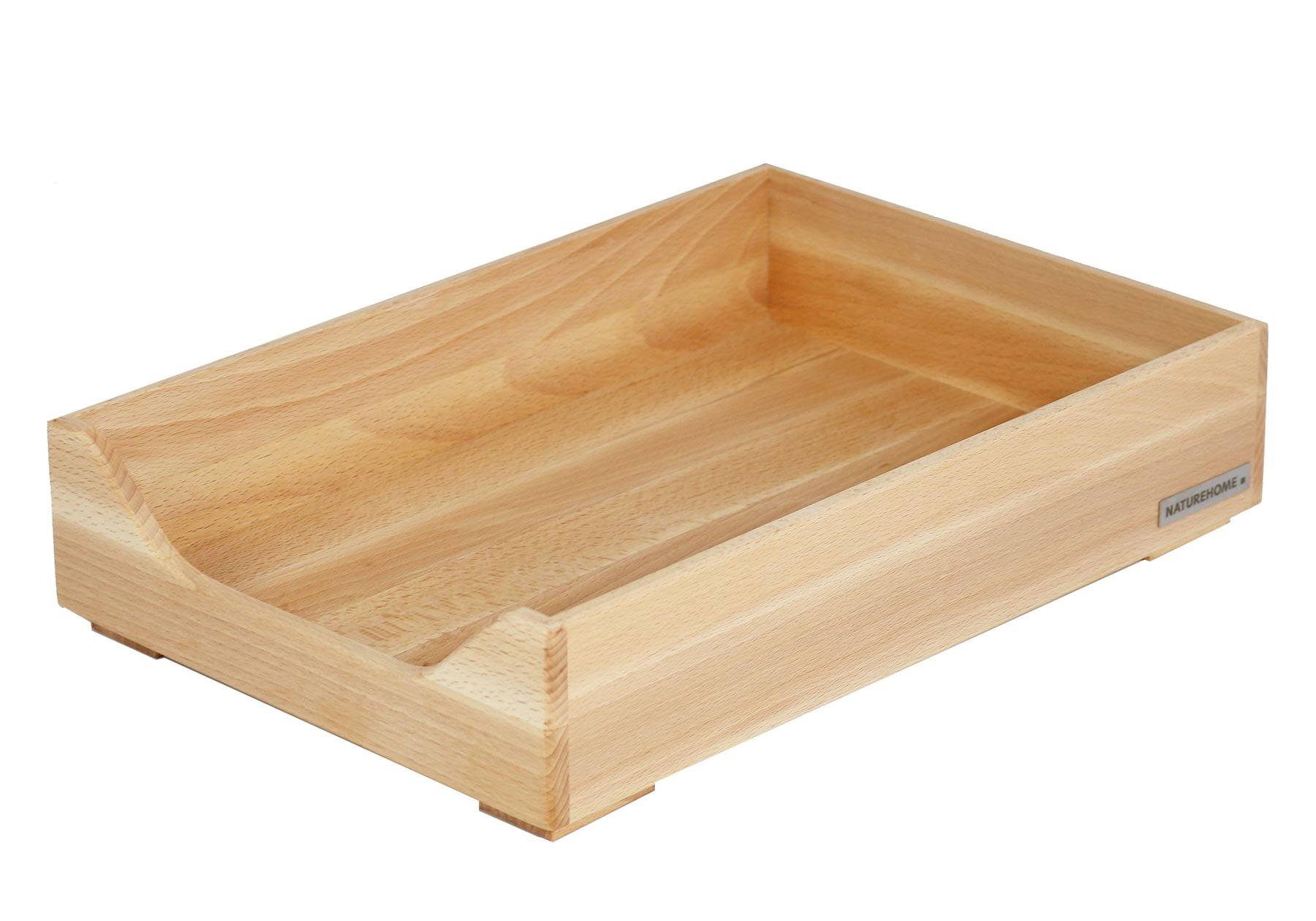 NATUREHOME ECO Designer Briefablage Buche 35x24x8cm liegende Aufbewahrung im Holz Organizer für Ihren Schreibtisch zur Ablage für Dokumente & Briefe. Bringen Sie Ordnung in Büro Schule Arbeitszimmer Bürobedarf & Schreibwaren