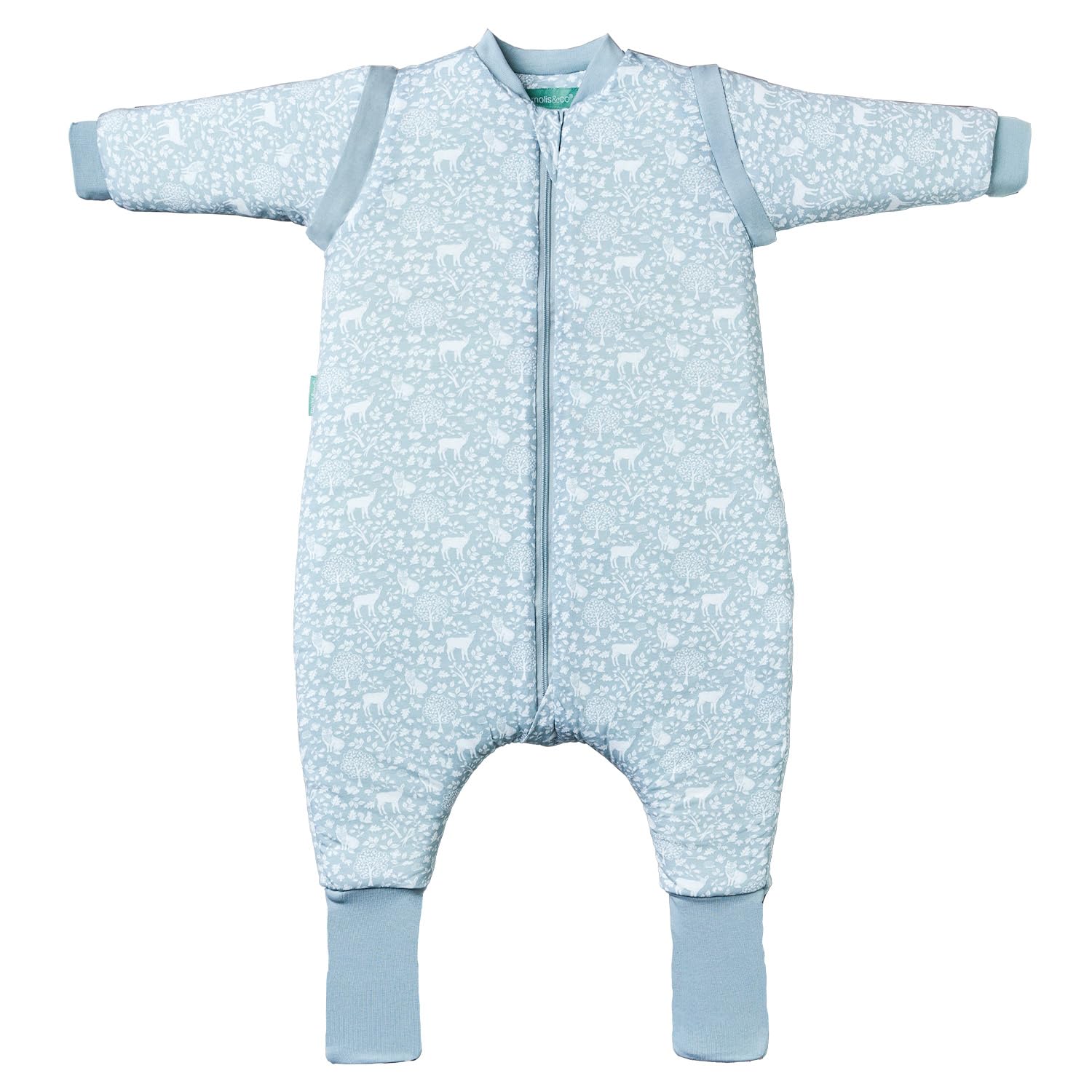 Molis & Co Woodland Molis&Co - Baby Sleeping Bag With Sleeves And Non-Slip Socks Tog 2.5 - Toddler Sleeping Bags 2.5 Tog - Baby Wearable Blanket For Infants & Toddlers - 100% Cotton (Oeko-Tex) (, 3 Years)