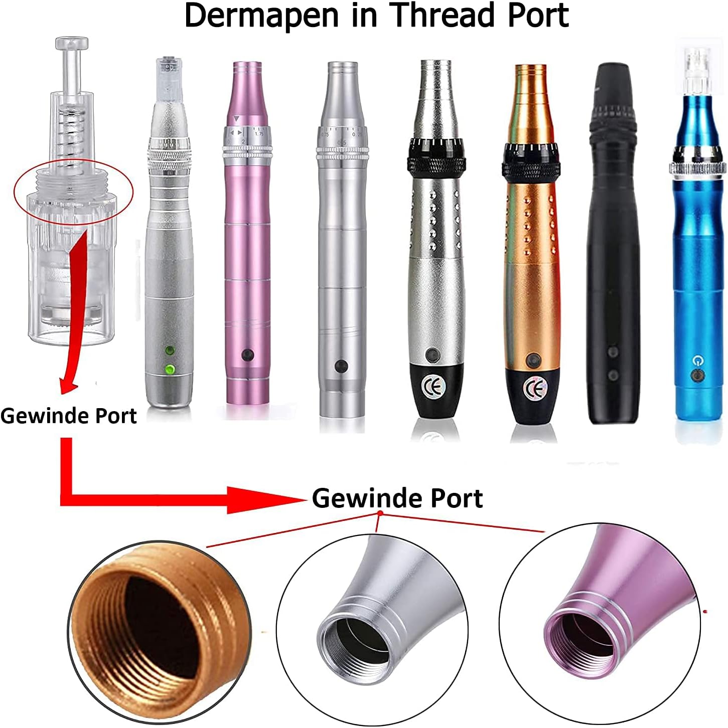 20Pcs 36 Pin Replacement Micro Needle Cartridges Microneedling Dermapen Needles Parts for Auto Electric Derma Microneedle Pen Thread Slot 36 Pins - Image 5