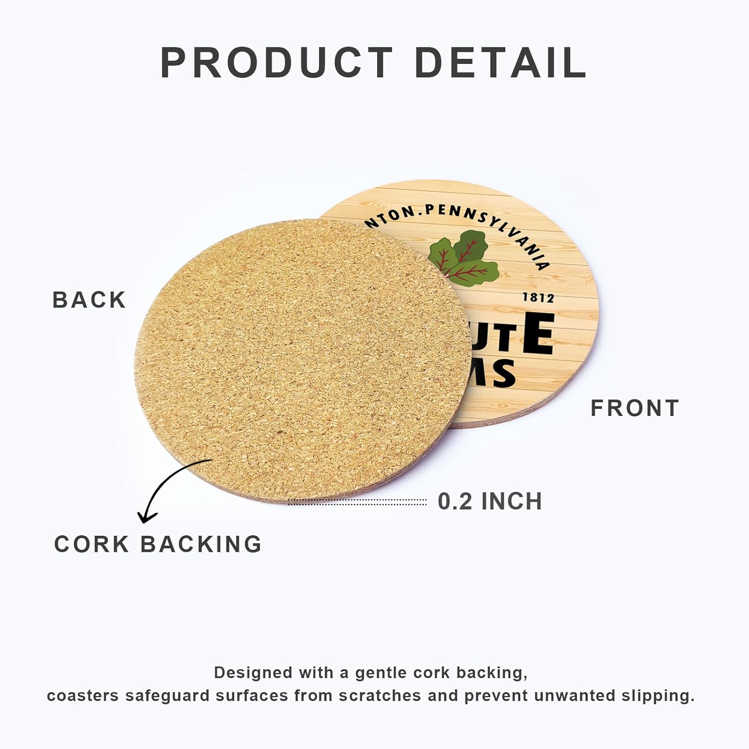 The Office TV Show Themed Merchandise for Fans, Funny Drink Coasters with Coaster Holder Set of 6, The Office Gifts for Fans, Bar Cork Coasters for Drinks Coffee Desk Table - Image 4