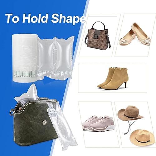 Miniatura 7 de Almohadas de aire para envío, 200 bolsas de aire inflables (3.94 x 7.88 pulgadas, 60 μm) con bomba, película de cojín reciclable para embalaje,