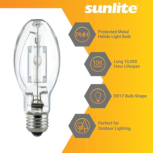Miniatura 3 de Sunlite Lámpara de halogenuros metálicos protegidos M110O 50W Transparente