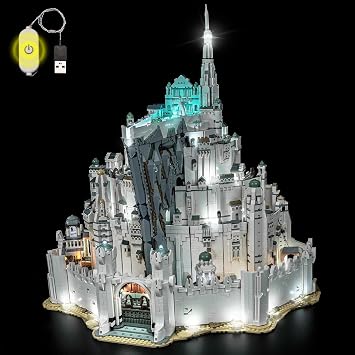 LocoLee LED Light Set Compatible with LEGO 11377 Minas Tirith, Decoration Lighting Kit Compatible with LEGO Minas Tirith Blocks Model, Only Lights Set, No Model 11377-Standard Version