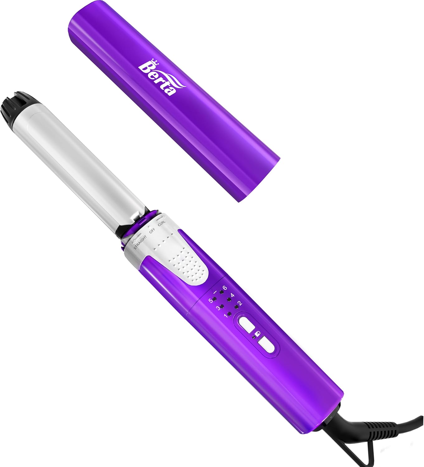 BERTA 2 in 1 Flat Iron Professional Hair Straightener & Curler Iron,Ceramic 1 Inch Curling Iron,Fast Heating Curling Wand Adjustable Temp for All Hair Types - Image 8