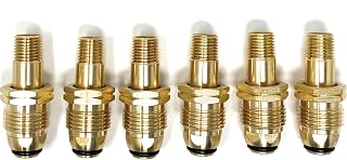 Soft Nose POL Plug Adapter Full Flow 6 PK for Propane Tanks/Regulator [06CMPP/TI14-6 FBA] Punta POL Propano con Empacadura