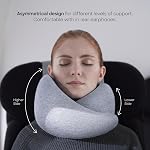 Ostrichpillow Go Neck Pillow, Travel Pillows for Airplanes, Premium Memory Foam Travel Pillow, 360º Ergonomic Design, Asymmetrical Sides, Travel Bag Included, Washable Modal Cover