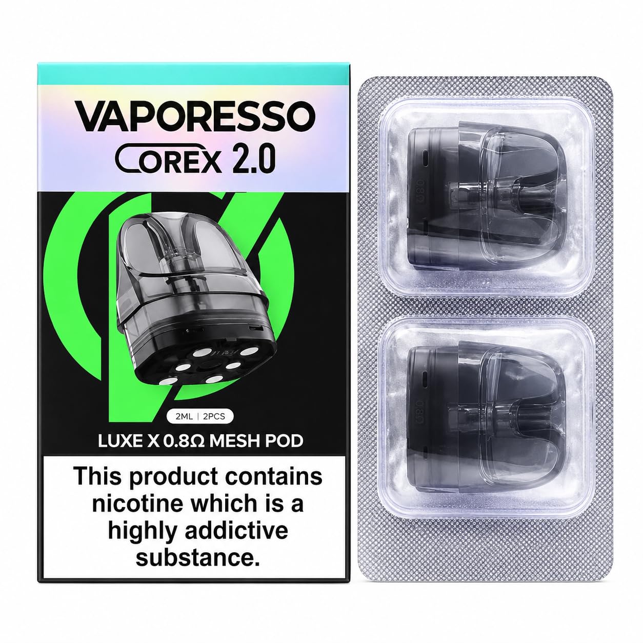 VAPORESSO LUXE X Replacement Pods 0.8 Ohm Mesh [Pack of 2]