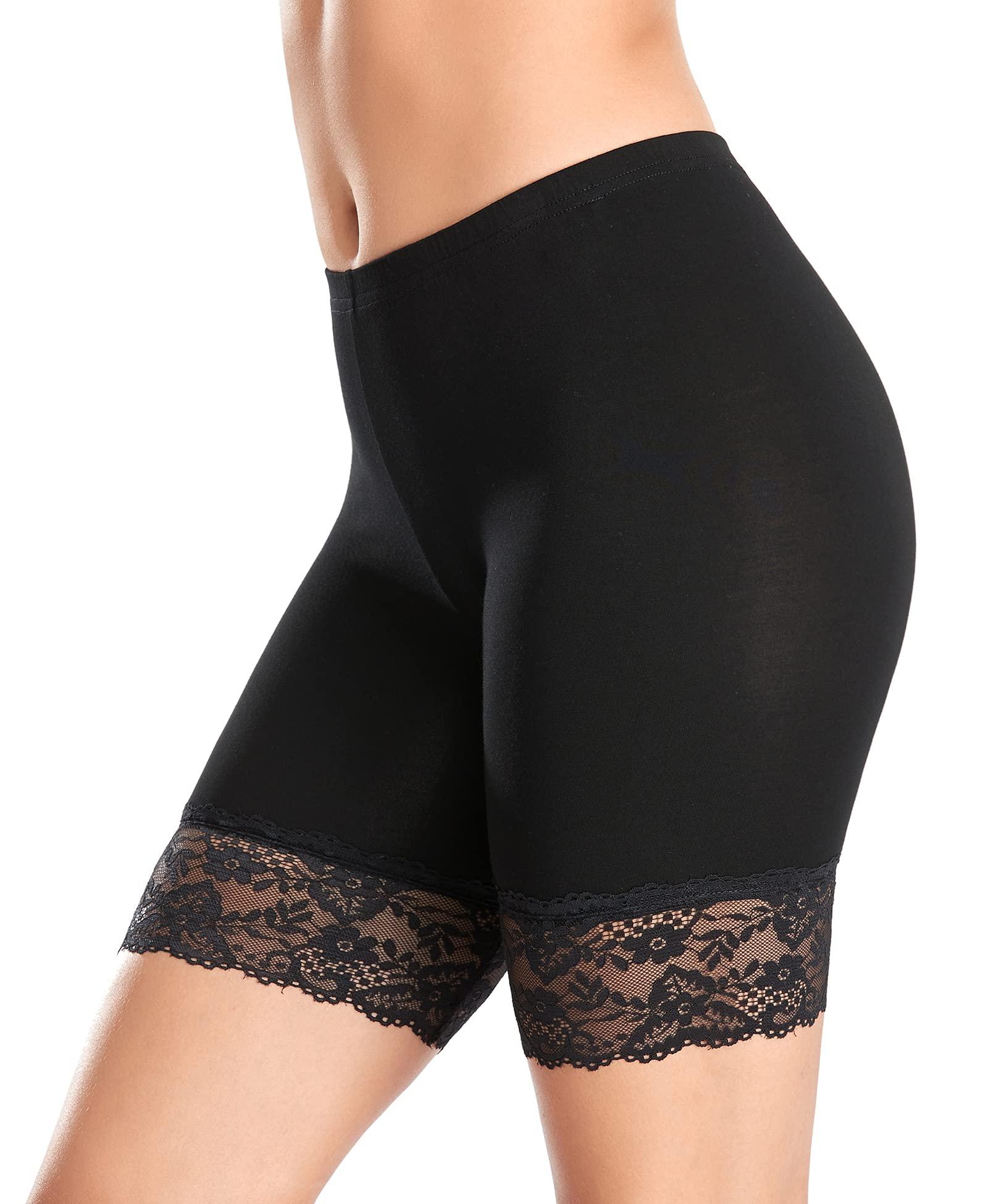 YARRCO Damen Unterhose Spitze Unter Rock Kurze Hose Unter Kleid Radlerhose Slipshorts Hohe Taille Shorts Boxershorts Kurze Leggings