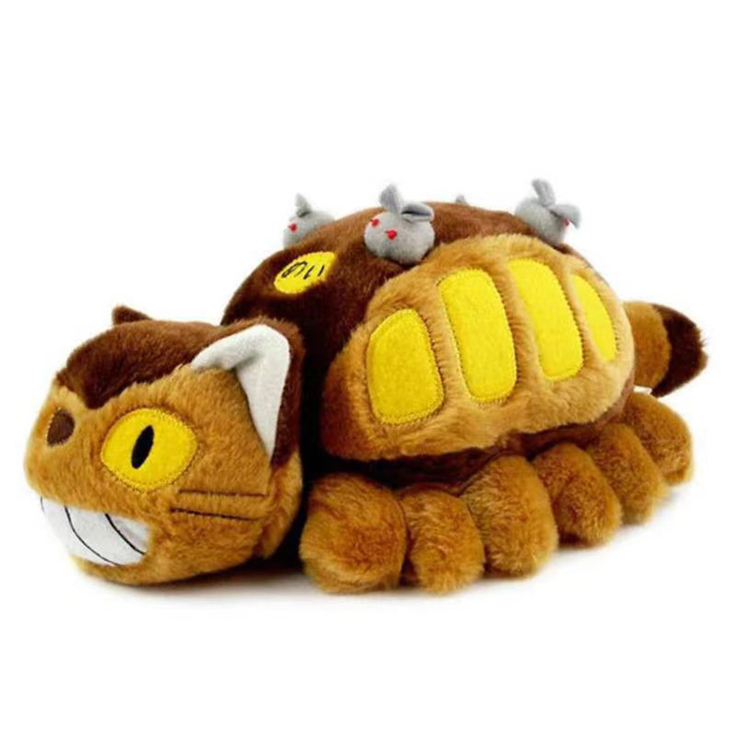 Roffatide Anime Fluffy Catbus Plush Plushie 30CM for Bedding Sofa Deco Kawaii Stuffed Animal Soft Plushie Hug Pillow for Girls Boys Ideal for Christmas Winter Gift
