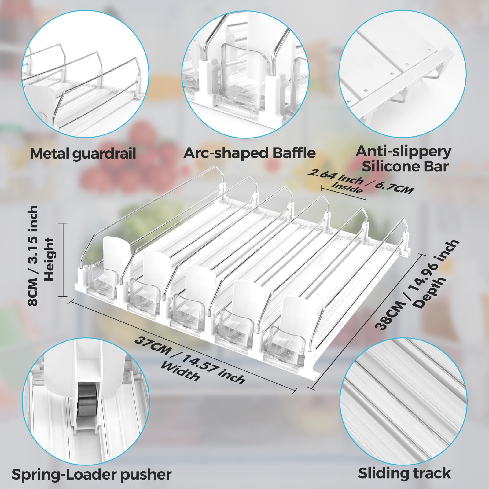 Automatique Rangement Canette Frigo Organisateur Canette De Bière Soda Boisson Pour Réfrigérateur Cuisine Armoire Garde-Manger 25 Critères 330ML 440ML 500ML Canettes Organiseurs