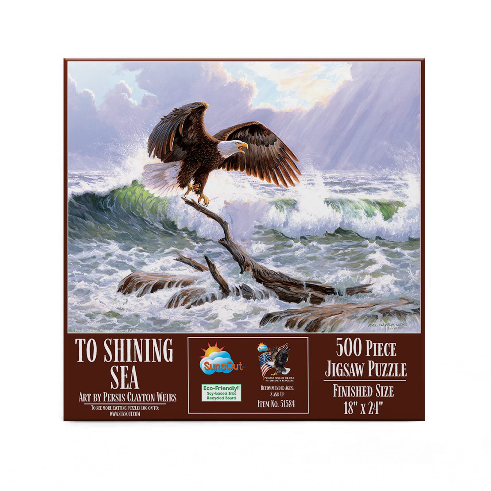 SunsOutto Shining Sea - 500 pc Jigsaw Puzzle by Artist: Persis Clayton Weirs - Finished Size 18" x 24" - MPN# 51584