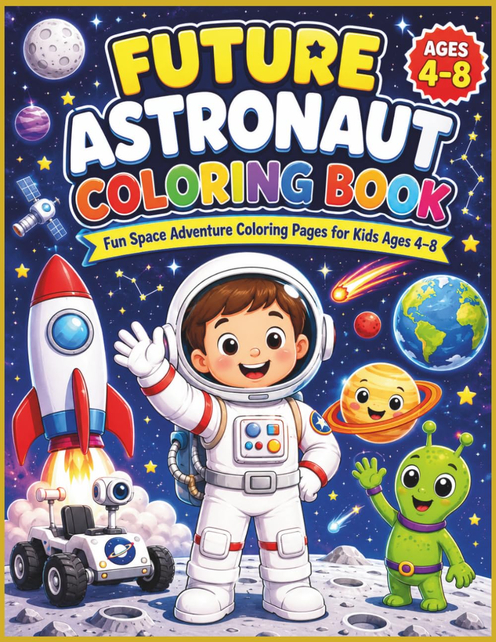 Future Astronaut Coloring Book: Fun Space Adventure Coloring Pages for Kids Ages 4–8 (Future Careers Coloring Book Series)