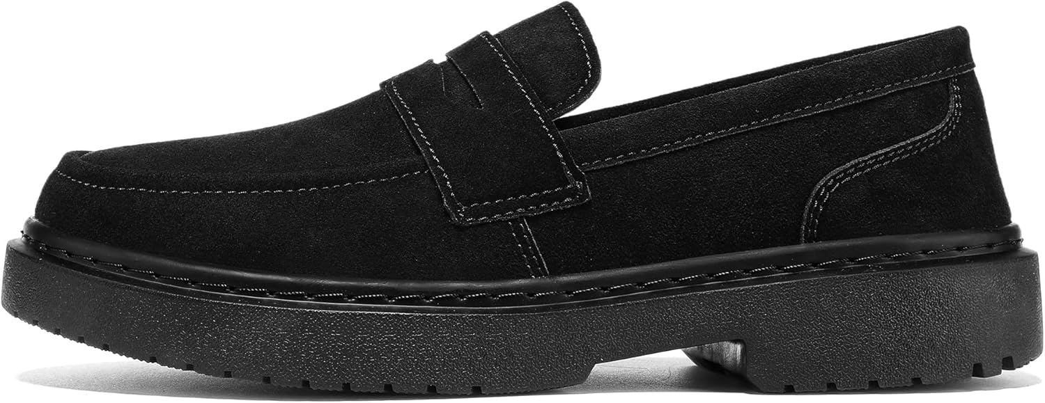 BEAUSEEN Women's Suede Penny Loafers Casual Lightweight Slip On - Comfortable Walking Shoes,Chic Flat for Work & Travel - Image 3