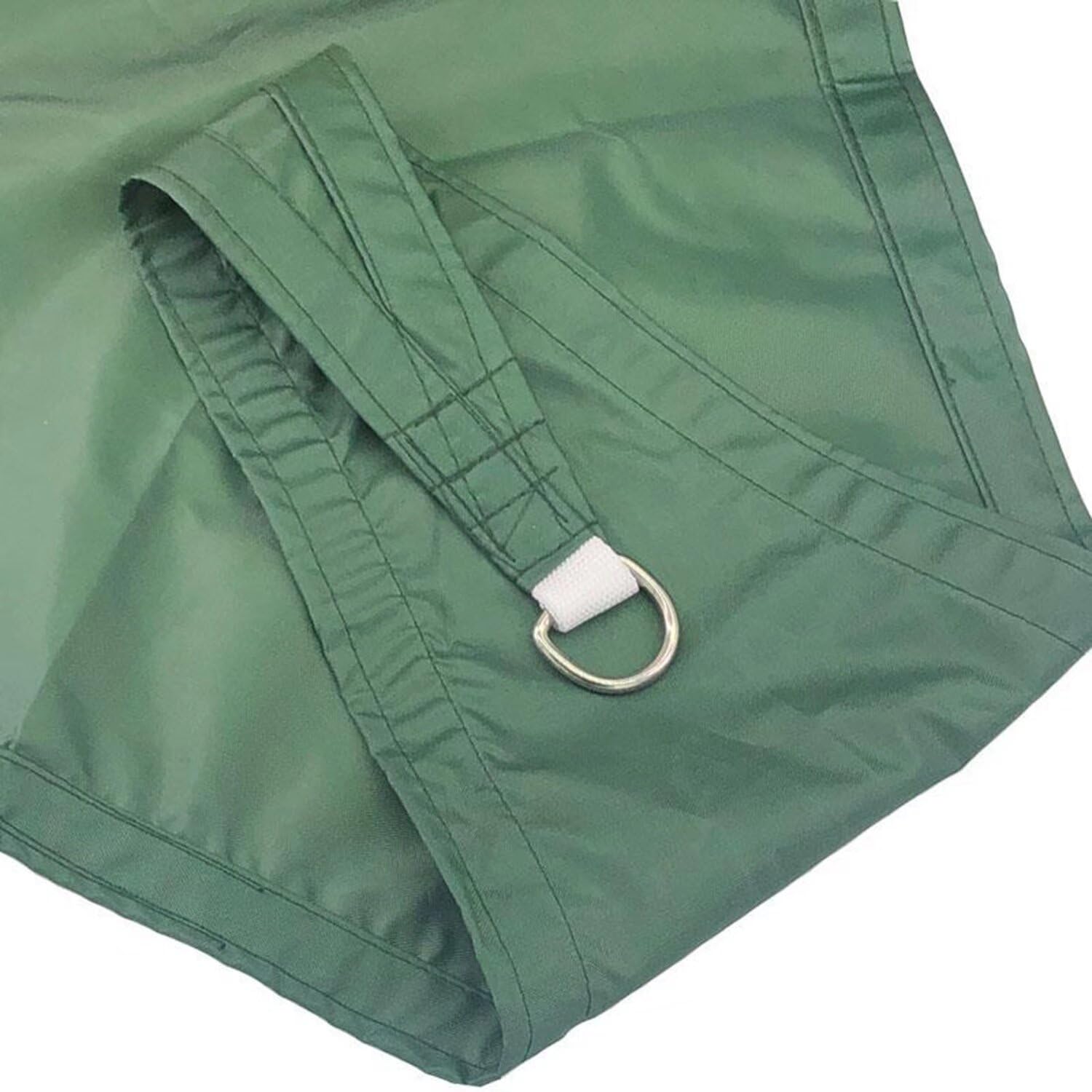 Toldo impermeable rectangular de 3 x 6 m, para balcón, protección solar, 95 % de protección UV, protección contra el viento, para balcón, jardín, con ojales y cuerdas de fijación, color verde oscuro