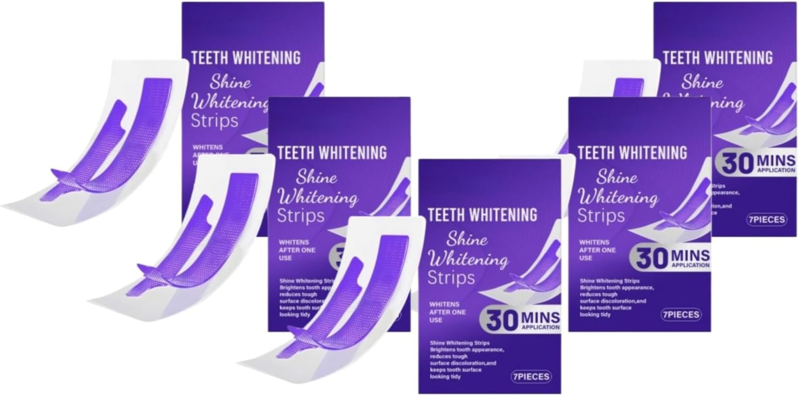 schiarimento Istantaneo Senza Perossido, Neutralizza Il Giallo E Illumina Il SorrisoStriscia Sbiancamento Dentistico 7 Pezzi