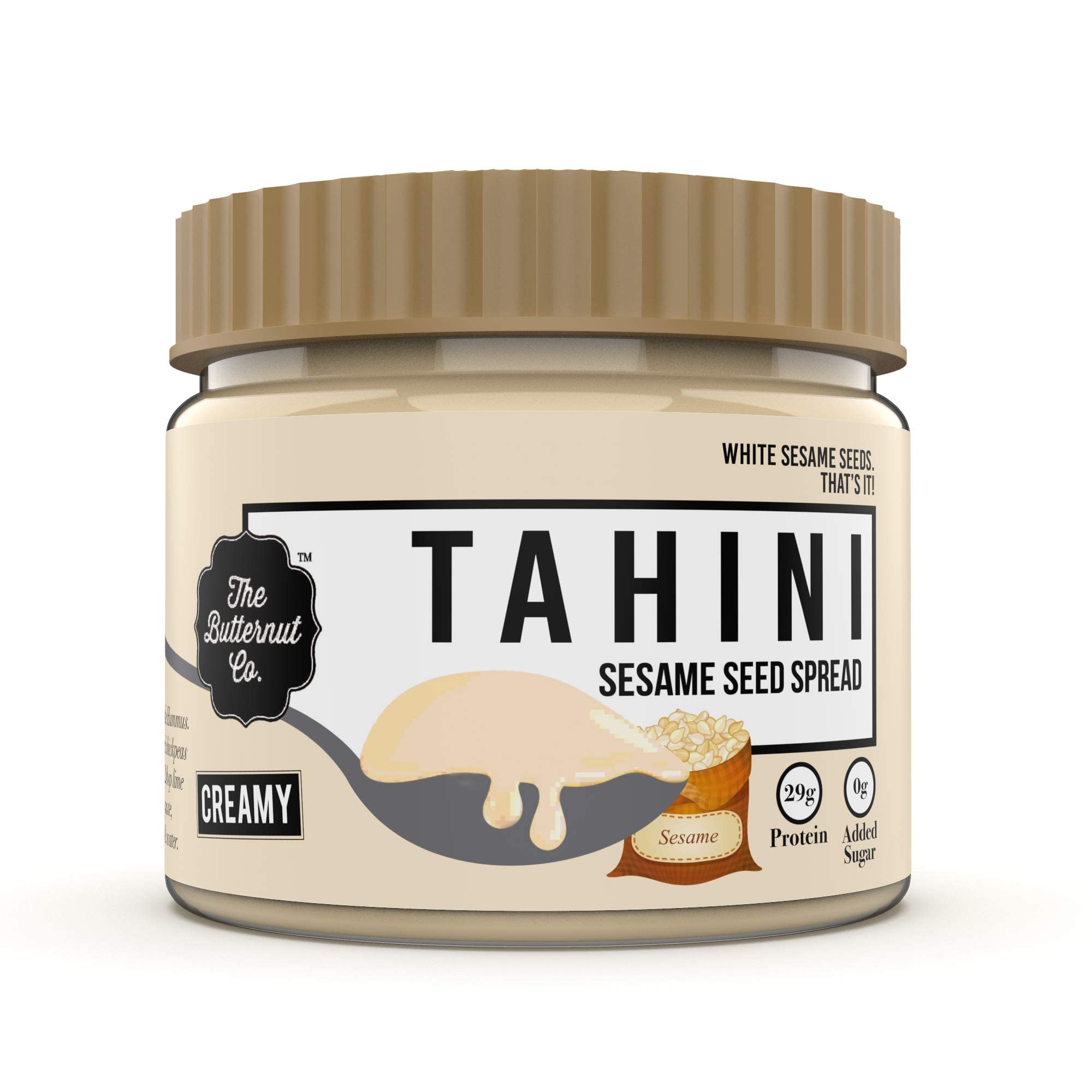 Tahini Sesame Seed Spread Creamy, 340 gms (Unsweetened, No Added Sugar, Non-GMO, Gluten Free, Vegan, High Protein, Keto)