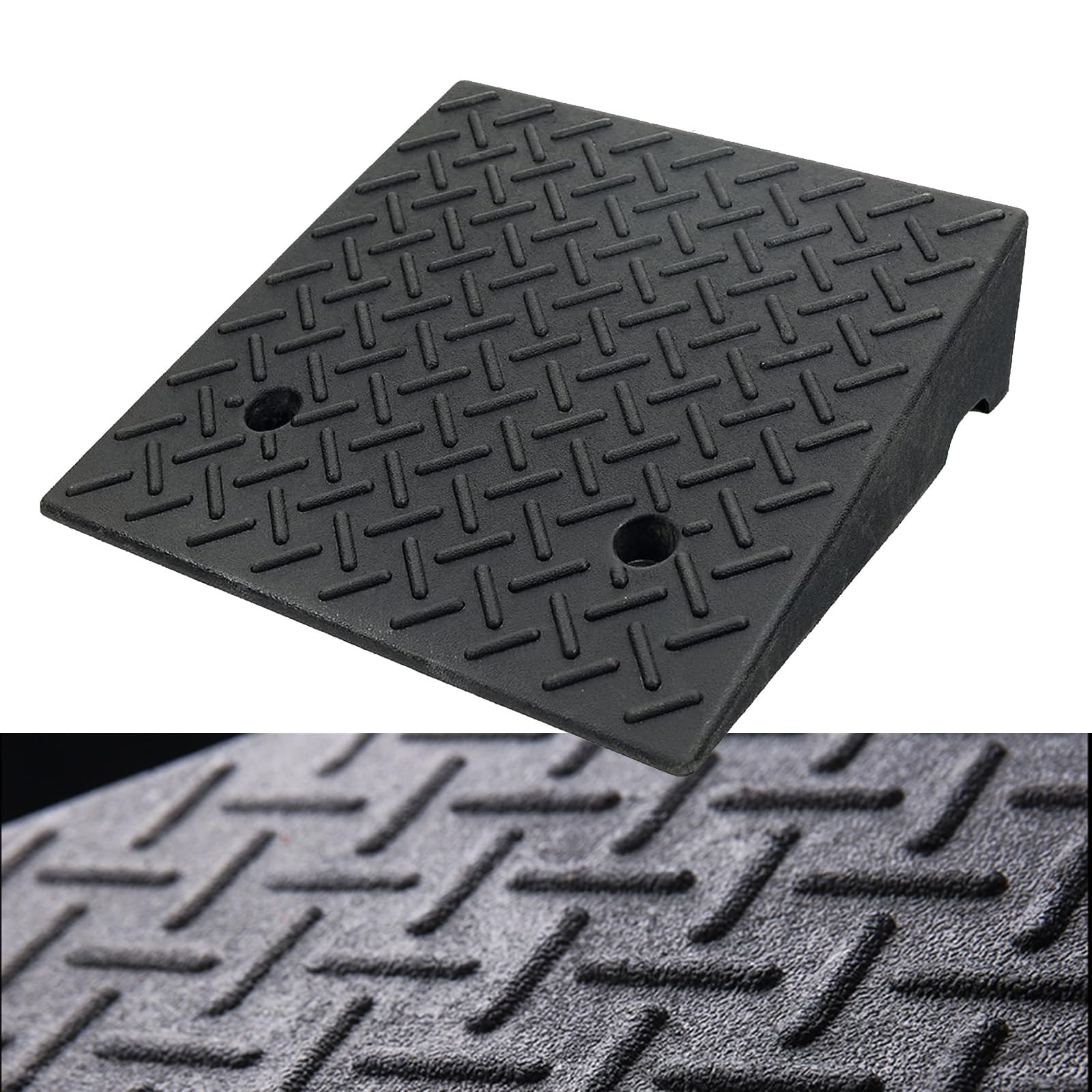 Rubber Threshold Ramp for Doorways Non slip Portable Ramp for Cars Wheelchairs Motorcycles 6600 lbs Capacity