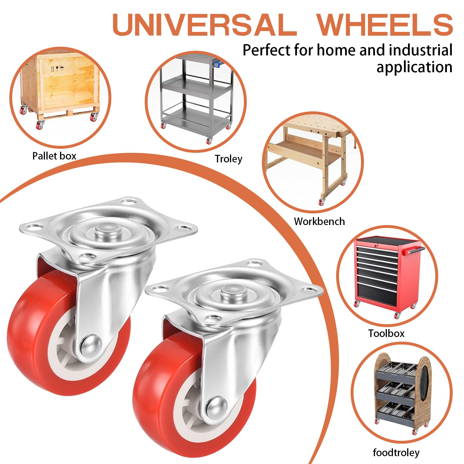 12 Pack Caster Wheels - Image 4