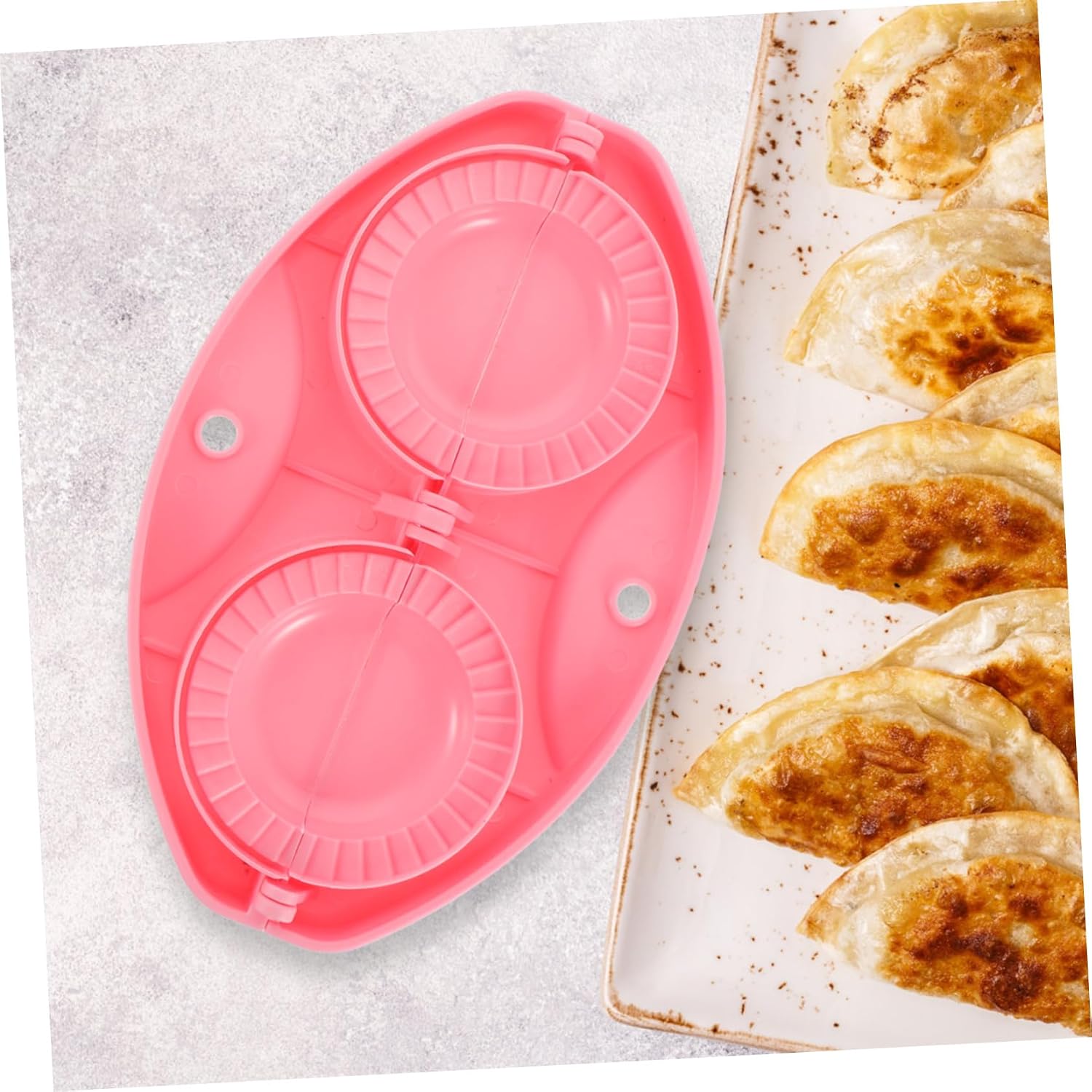 2pcs Dumpling Molds for Homemade Dumplings Easy Use Manual Kitchen Tools for Making Empanadas Ravioli Compact Design and