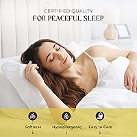 Vista 8 de Mayfair Linen Sábanas de 100% algodón egipcio tamaño individual, juego de sábanas de 1000 hilos de algodón egipcio, 3 piezas (blanco) con bolsillo