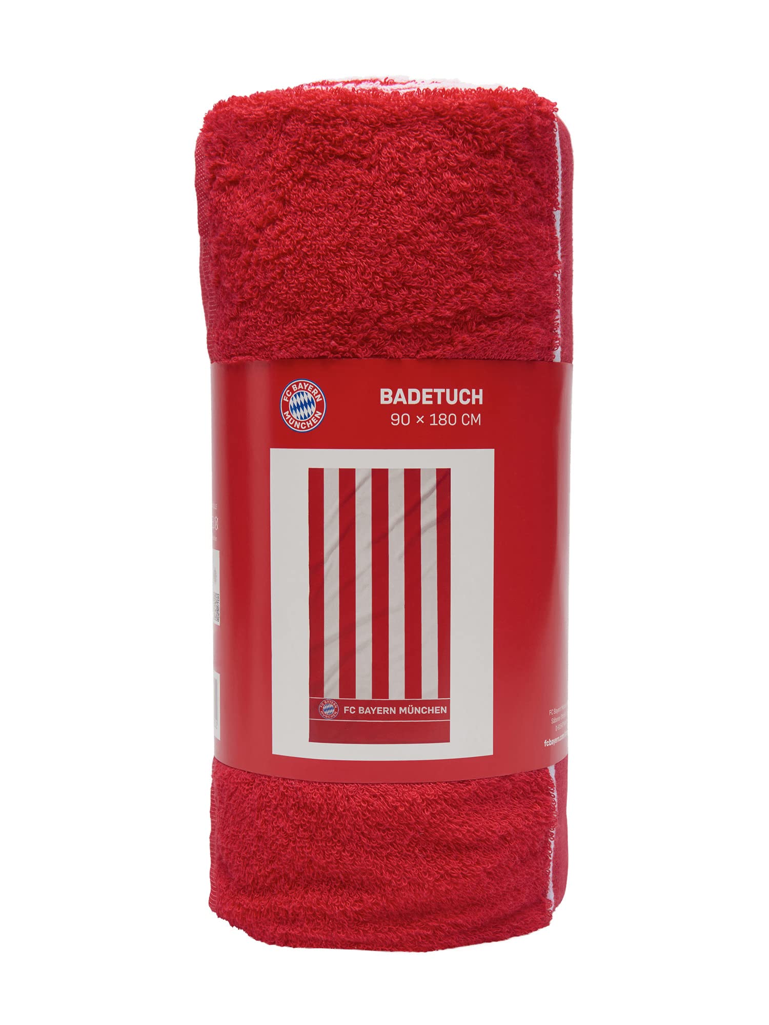 FC Bayern München Asciugamano da bagno rosso/bianco -