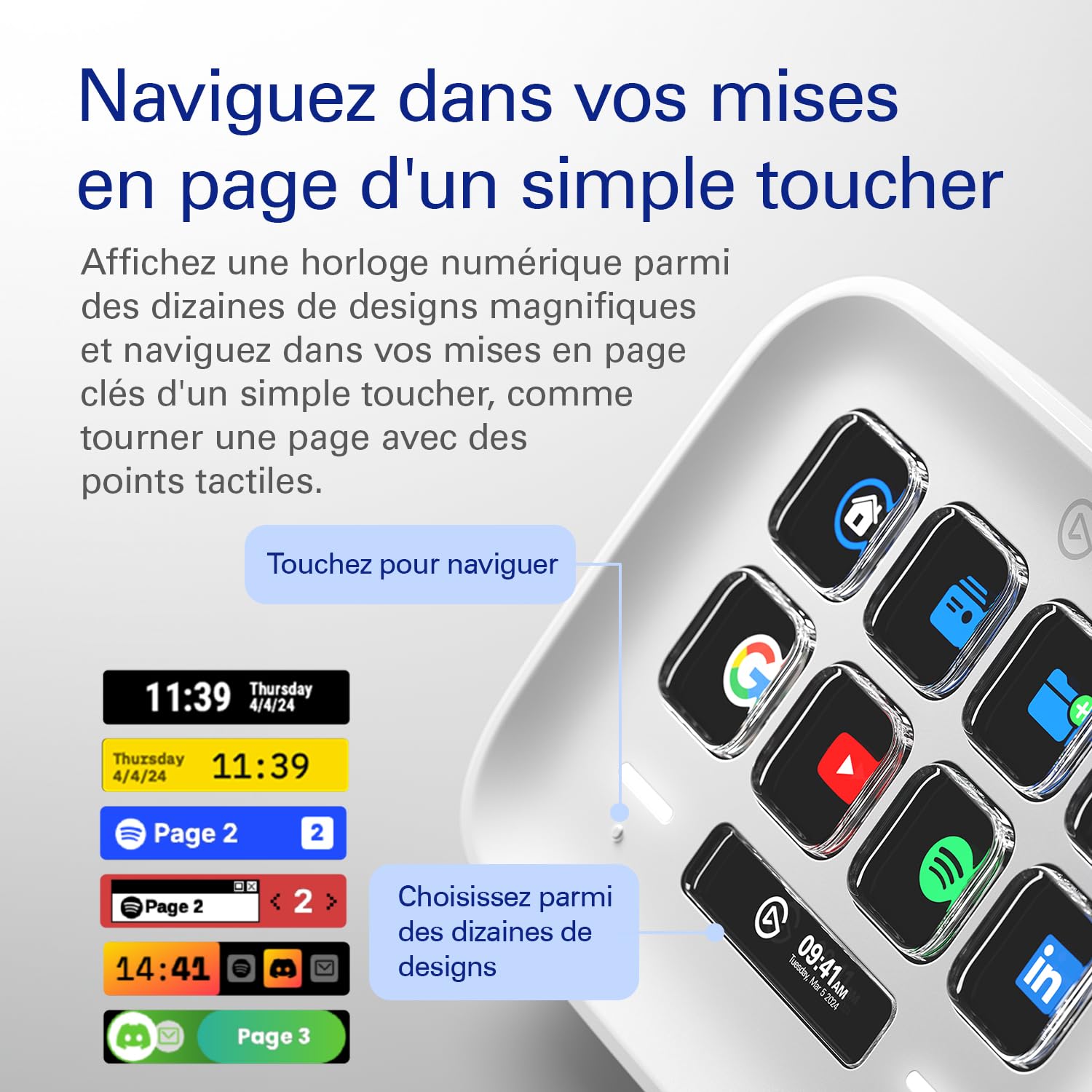 Elgato Stream Deck Neo, 8 touches personnalisables, 2 Touch Points | Word, Excel, Teams, Zoom, Spotify, glisser-déposer, Mac/PC