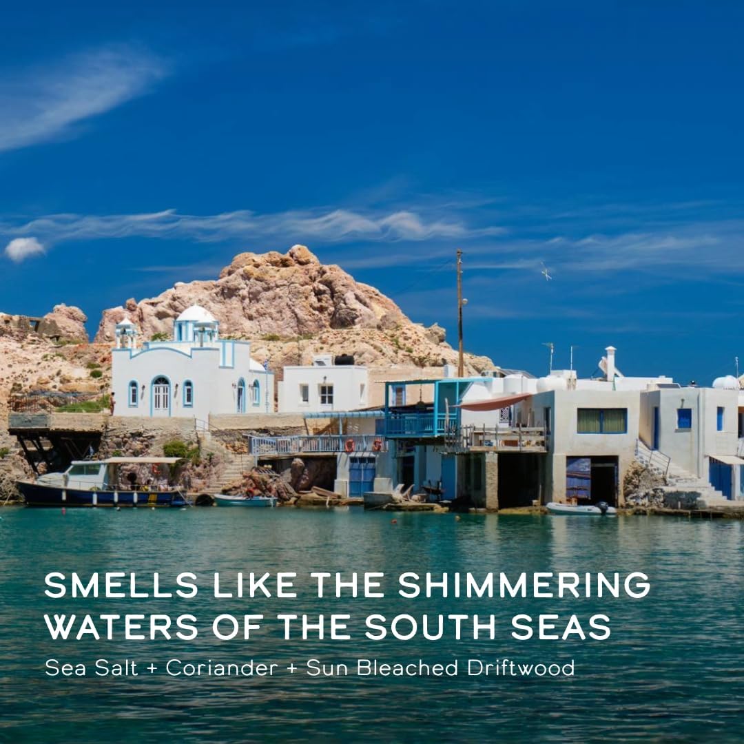 Coral Art-Inspired Scented Candle | 9oz Soy Coconut Wax Blend | 55-Hour Burn | Premium Sea Salt & Driftwood Scent | Signature Artistic Glass Vessel | Unique Gift | Made in The USA