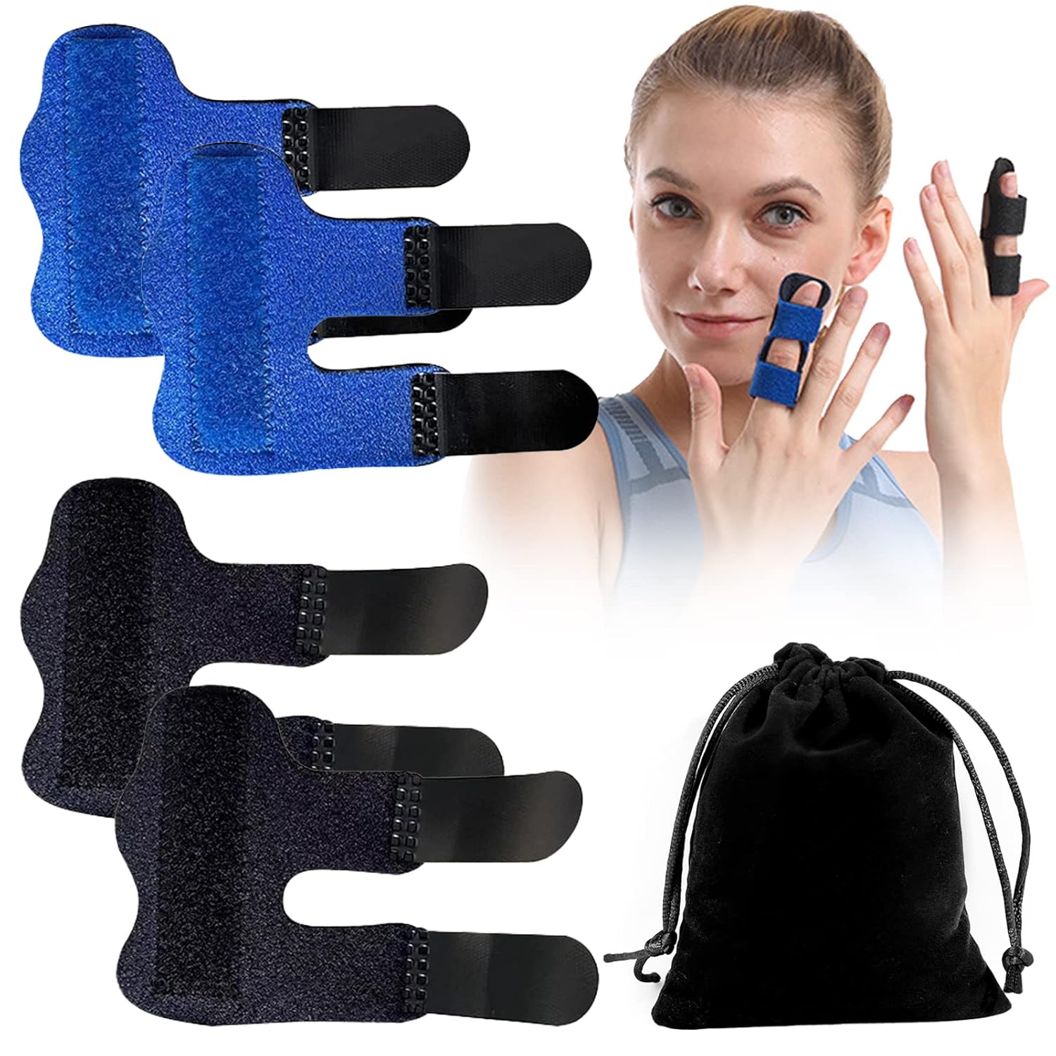 BDSHUNBF 5 Pcs Finger Splints, Trigger Finger Splint,Mallet Finger