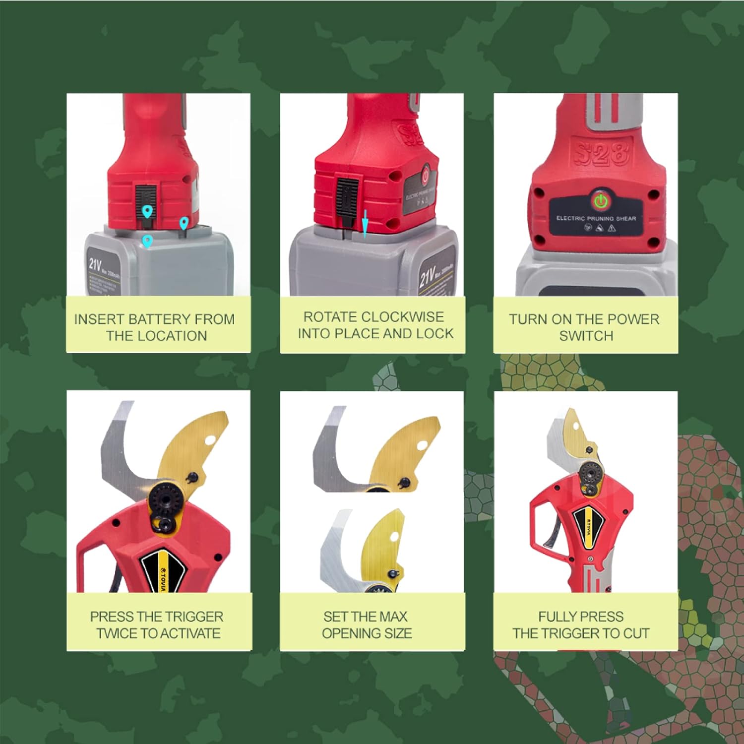 Electric Pruning Shears Brushless Cordless Pruner Lithium Powered Fruit Tree Bonsai Pruning with Battery Garden Pruner 1