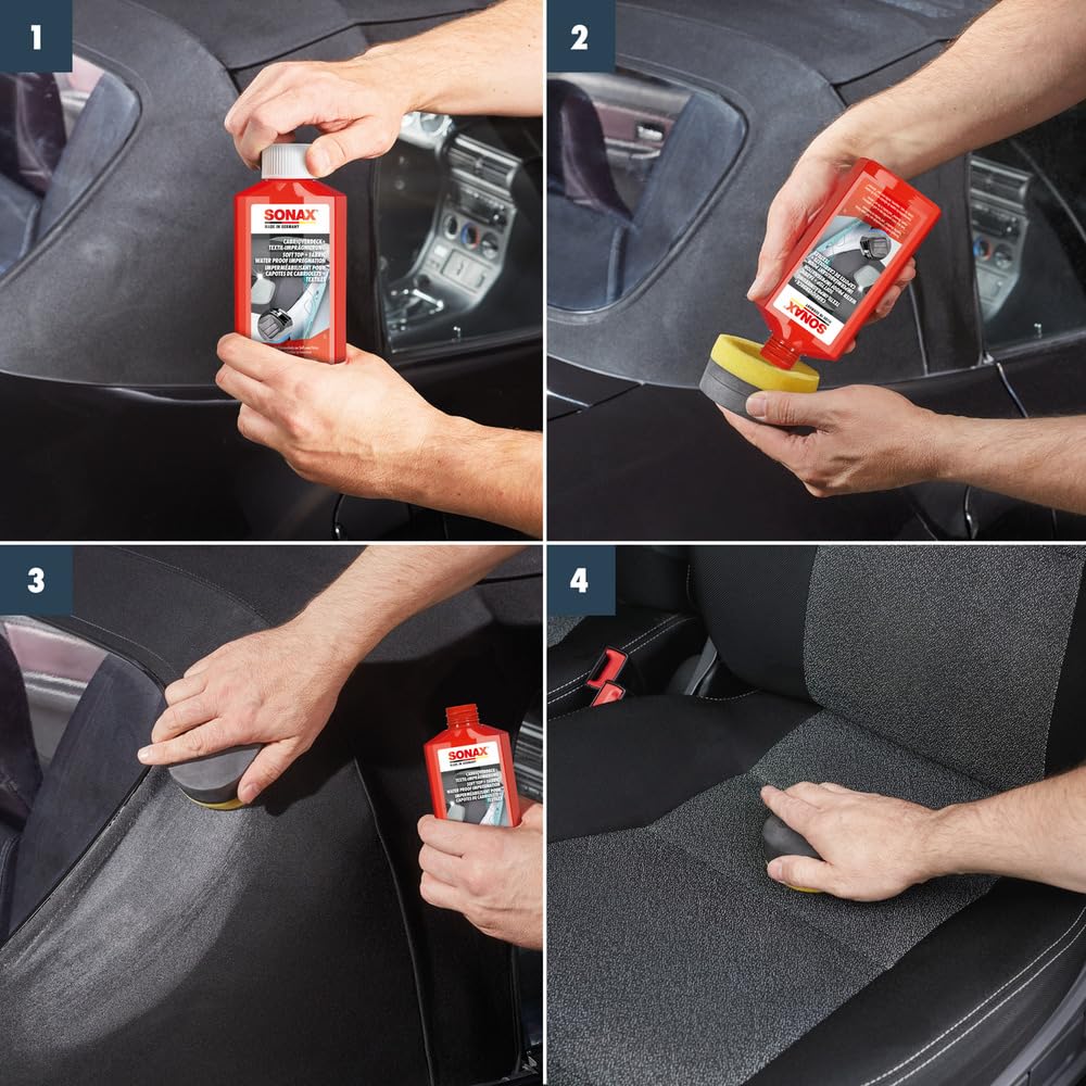 SONAX Imperméabilisant pour capotes de cabriolets+Textiles (2 pièces)