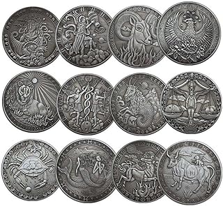 Twelve Constellations Zodiac Commemorative Coins Challenge Coin Souvenir Coins Collection Lucky Gift