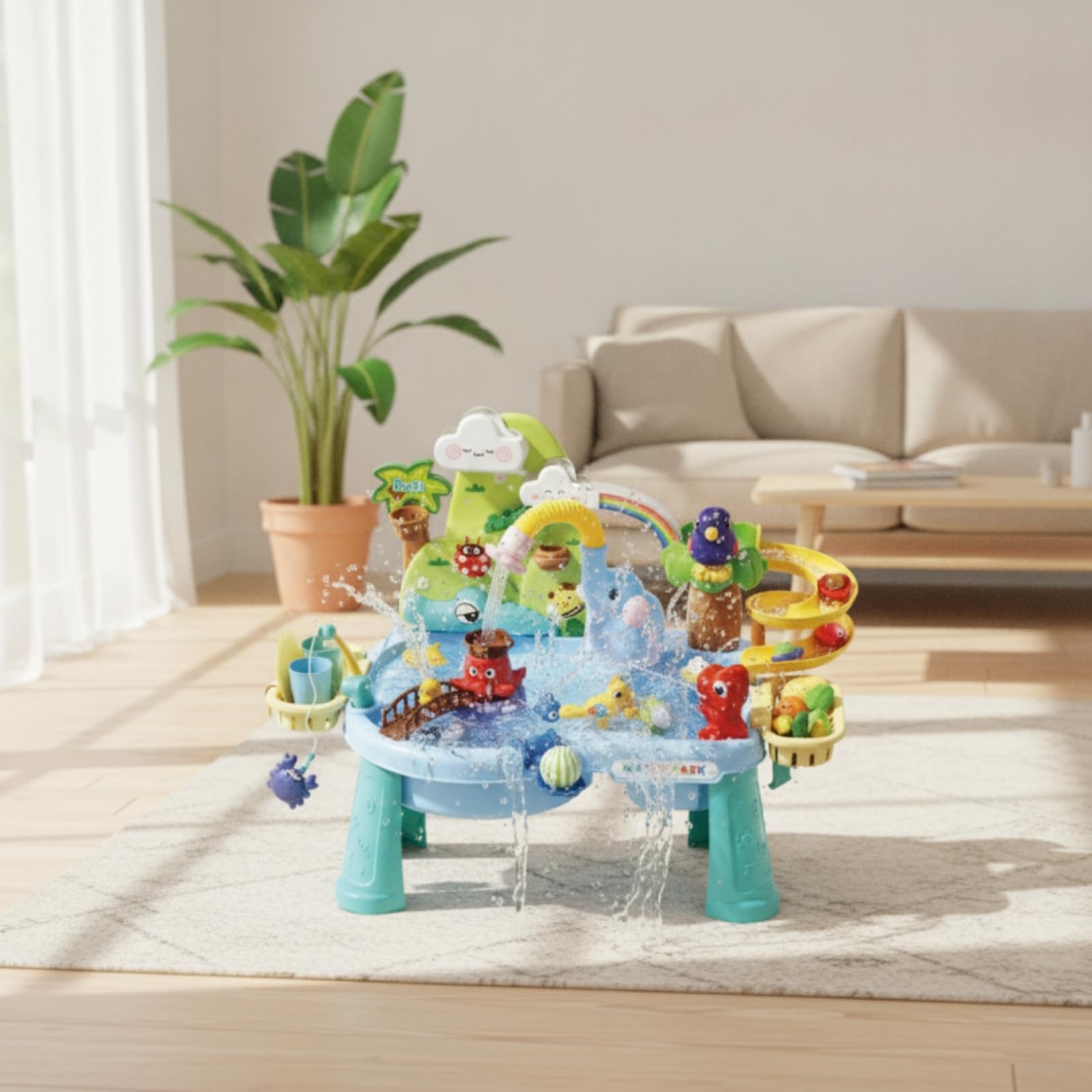 Set Acqua Grande Animale Animali Tavolo Gioco Acqua Elettronico No Tavolo Acquatico per Esterno, Rosa