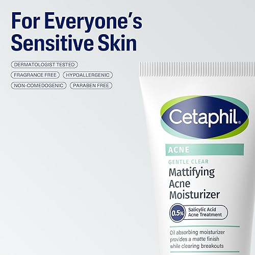 Miniatura 8 de Cetaphil Hidratante facial hidratante suave y transparente para el acné con 05 de ácido salicílico hidrata y trata la piel sensible propensa al acné