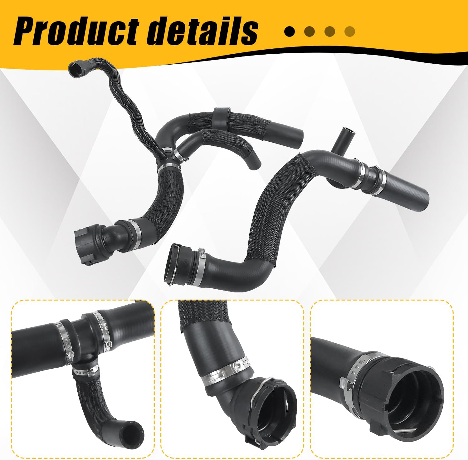 Upper and Lower Engine Radiator Coolant Hose Compatible with Jeep Renegade 1.3L 2.4L 2015-2021 Replace 68246567AA 68249896AC 68380330AA 68380330AB