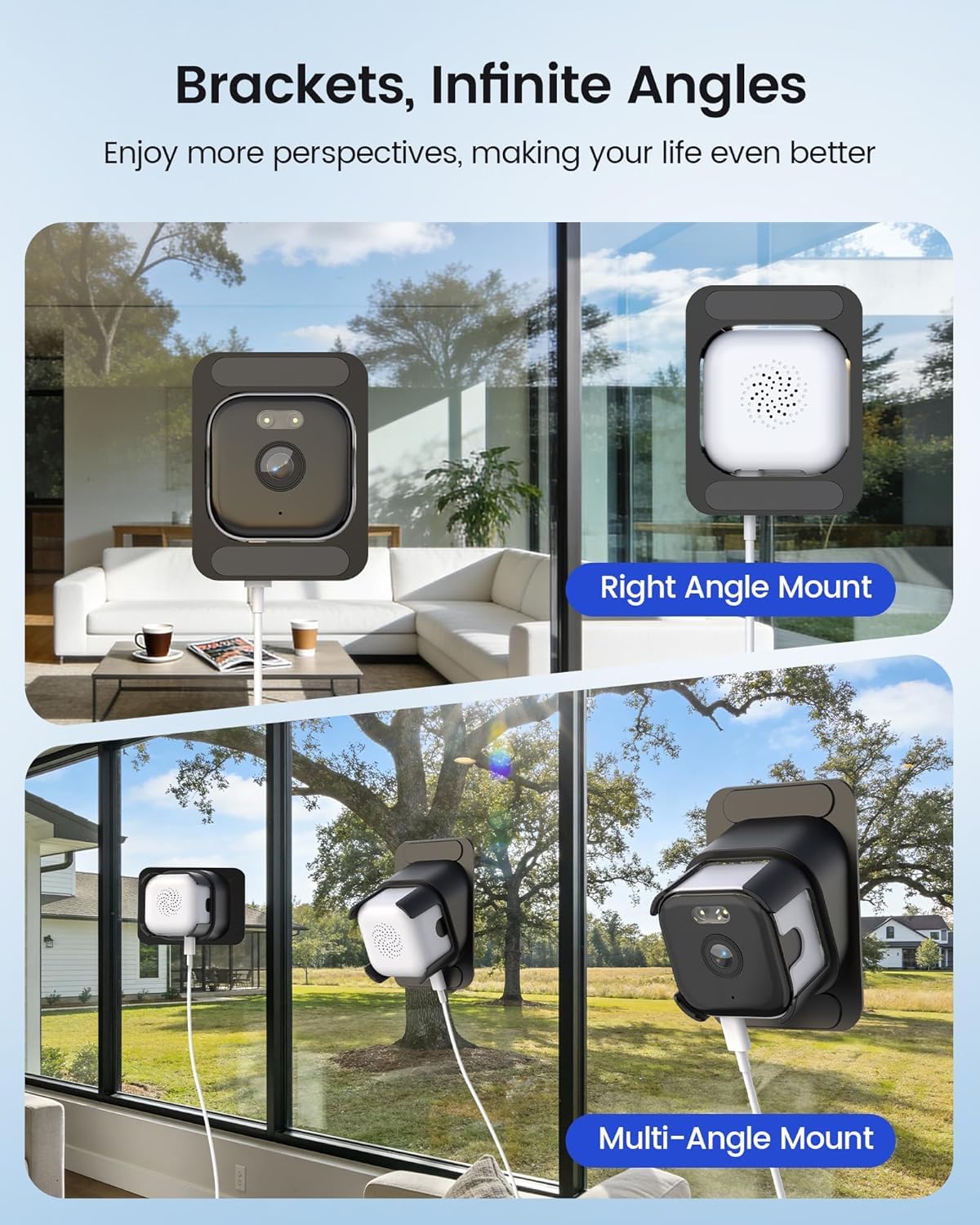Aqash Window Security Camera 2 Pack 3MP 2K - 5GHz WiFi Wired Safeview Window Camera with Night Vision for Looking Outside Indoor, 24/7 Recording Motion Detection ChroMax AI Color Support — view 5