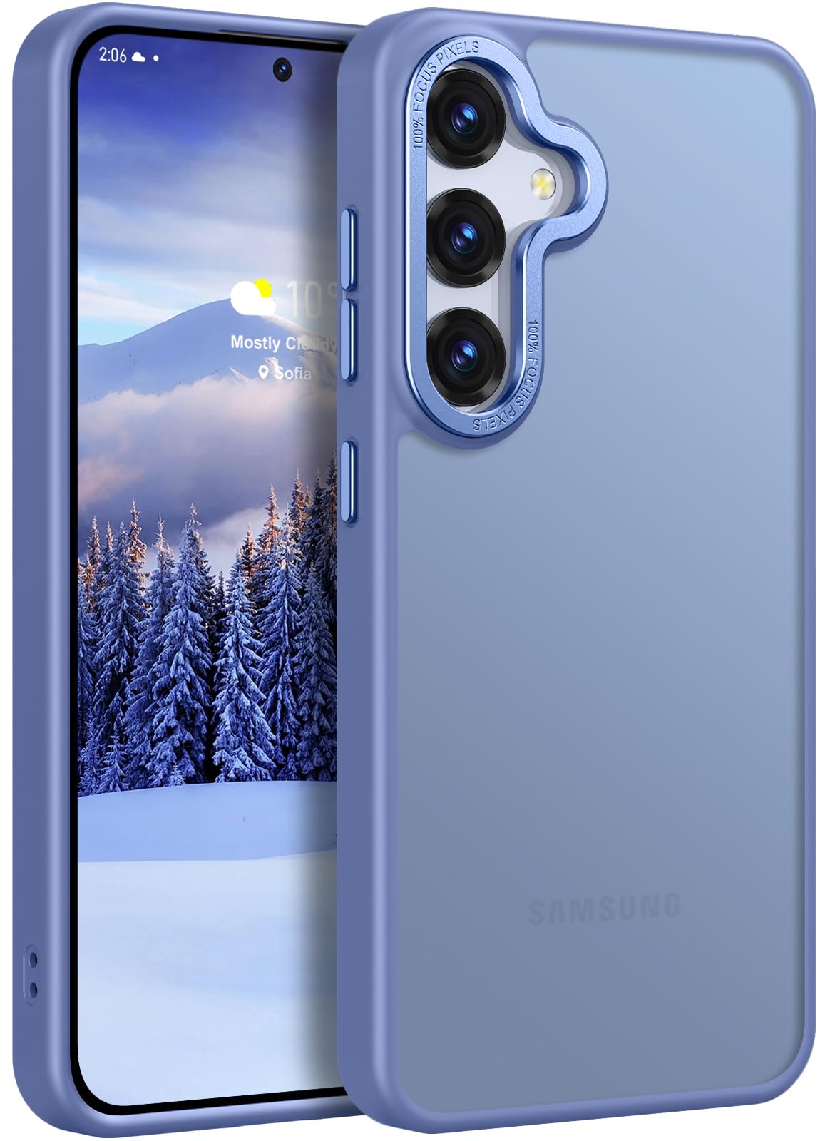 Rayboen for Samsung Galaxy S25 case, Skin Feel Translucent Frosted Anti-Scratch Protective Phone Cover for Samsung S25 with Bumper Hard PC Back Soft