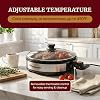 Parrilla eléctrica ahumadora Elite Gourmet EMG6505G de 12" para interiores con tapa de vidrio apta para lavavajillas, antiadherente, temperatura ajustable, calentamiento rápido, comidas bajas en grasa, diseño fácil de limpiar 6