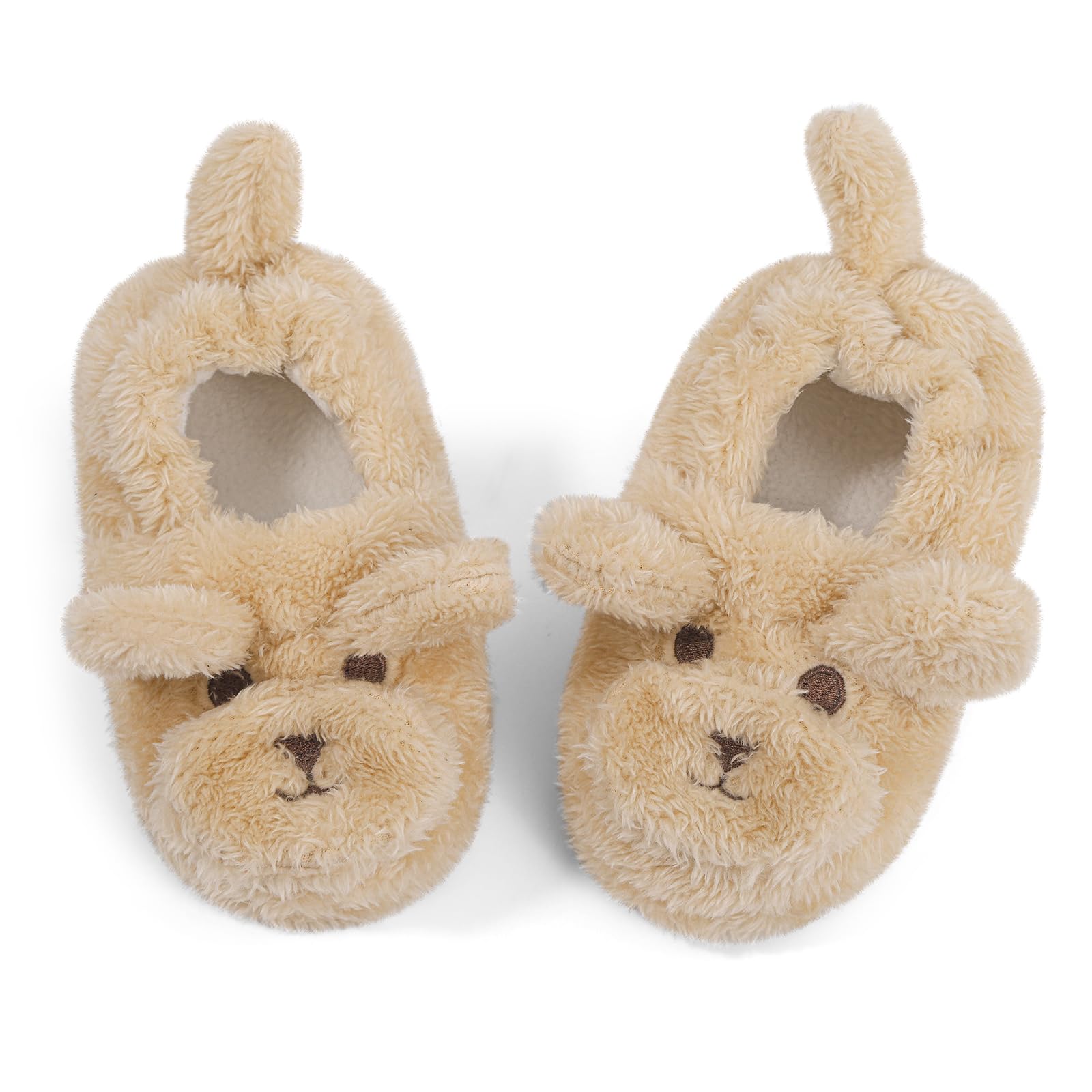 KAKU NANU Toddler Kids Slippers Cute Animal Cartoon Shoes Girls Boys Warm Fleece Winter Household Slippers
