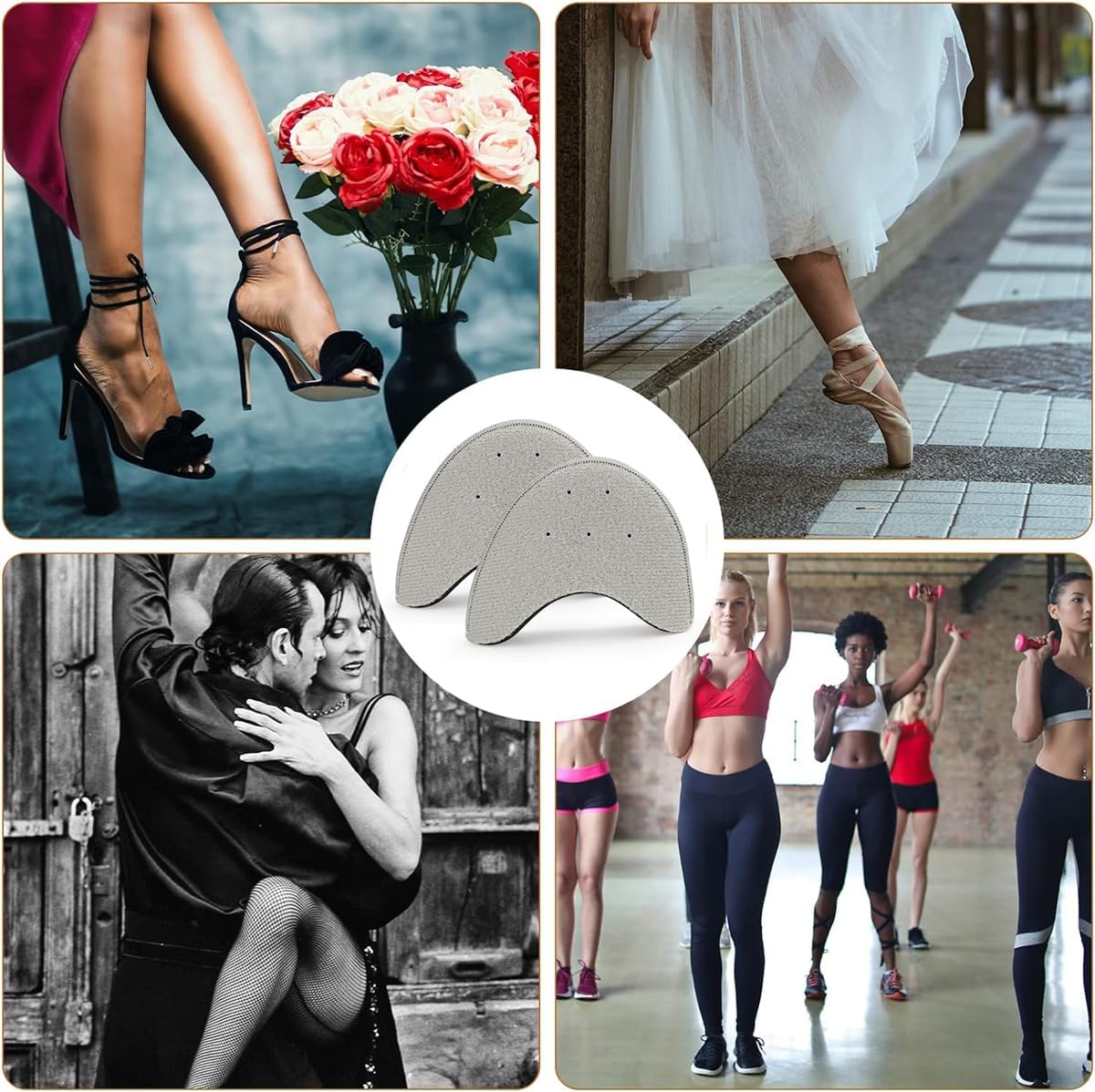 Toe Pouches Pads, 2 Pairs Breathable Ballet Dance Pointe Shoe Socks Toe Pads, Ballet Toe Protector Cushion Toe Sleeves, Soft Anti-Slip Toe Covers Caps for Women Girl, Protect Toe, Pain Relief (S)