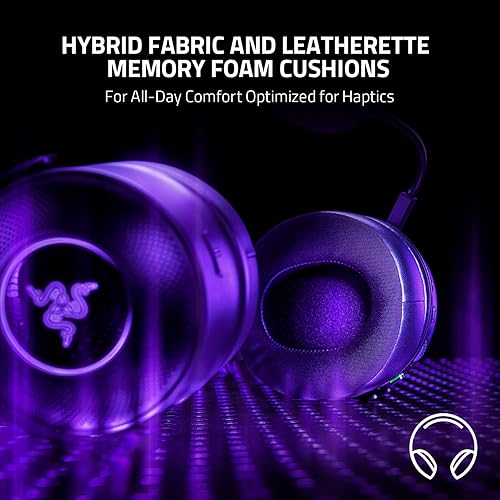 Vista 7 de Auriculares Razer Kraken V3 Pro HyperSense inalámbricos para juegos con tecnología háptica: Controladores Triforce Titanium de 50 mm - Audio