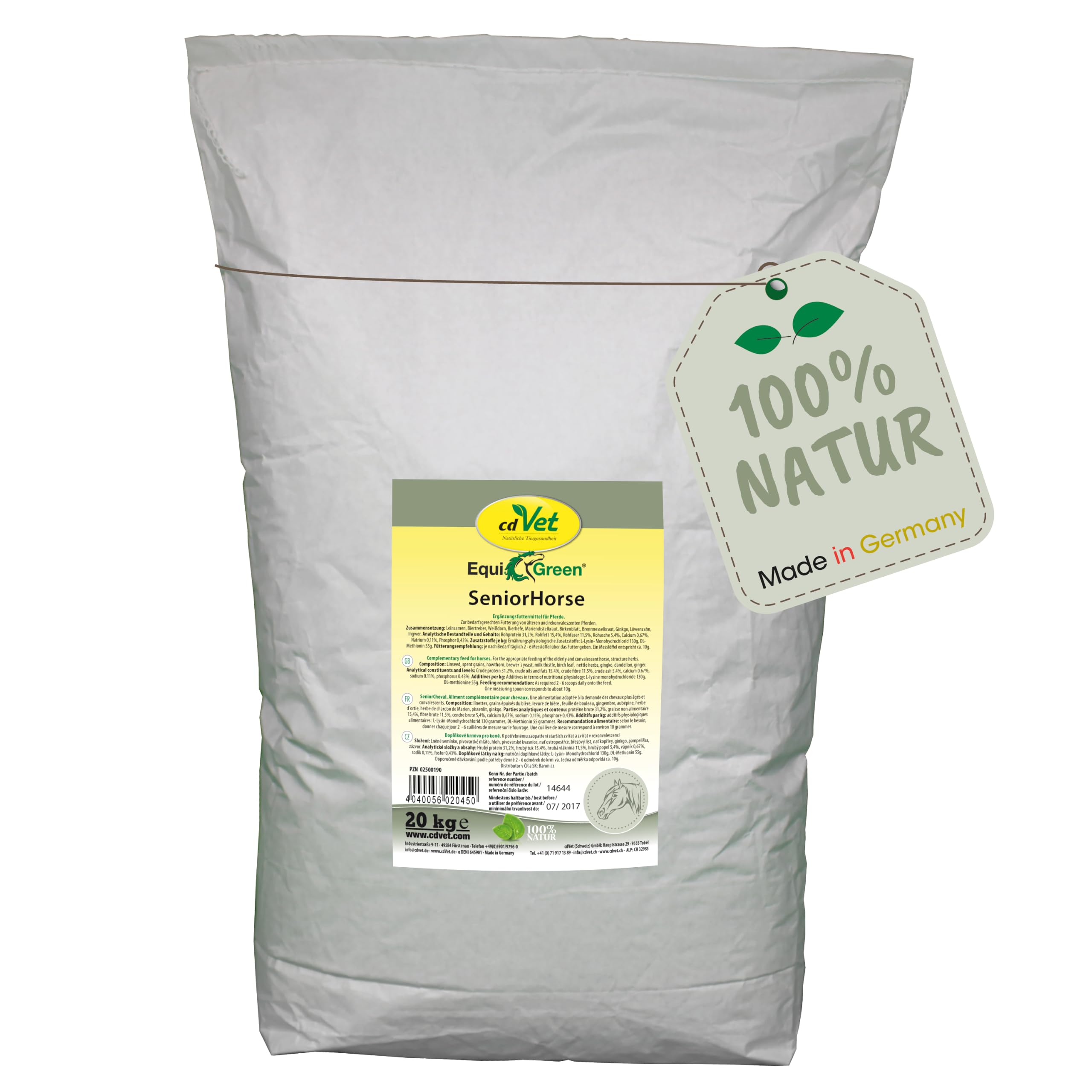 EquiGreen SeniorHorse 20kg - Nutritional Supplement for Senior Horses with Vital Vitamins and Herbal Support