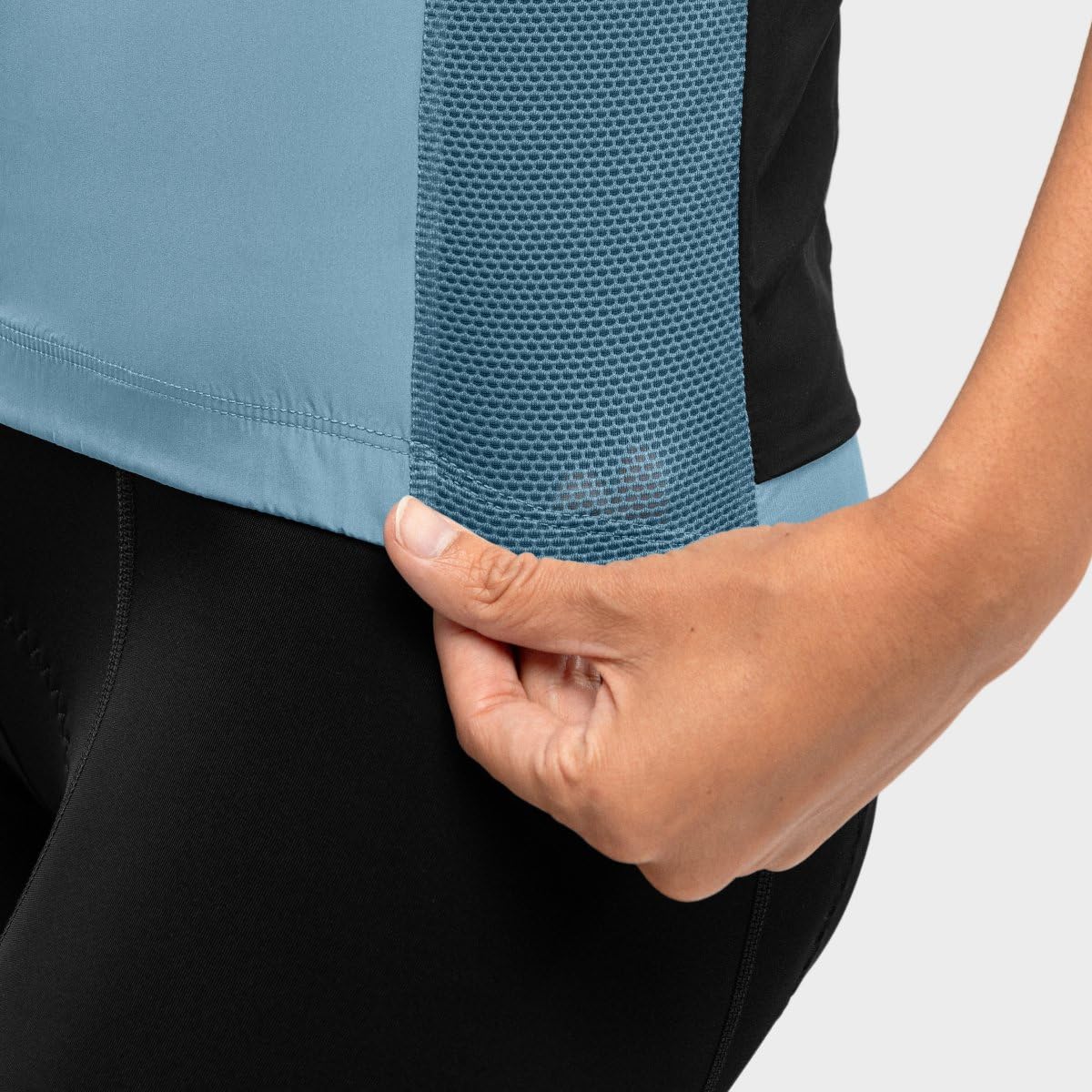 SIROKO - Chaleco Cortavientos de Ciclismo para Mujer V1-W Manghen - M - Azul acero