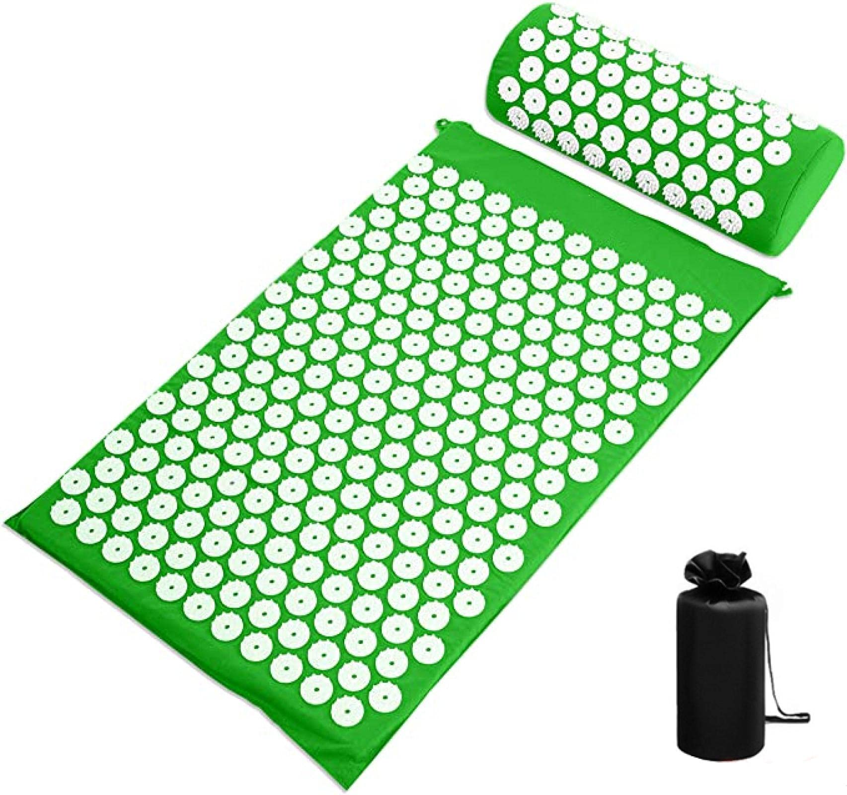 Shiatsu Pad, Massage Pad For Hind Feet Spike Sensi Acupuncture Pad Kuznetsov's Applicator Neck Massager Needle Yoga Pad Relieves Pain And Relieves Pressure LightGreenSet