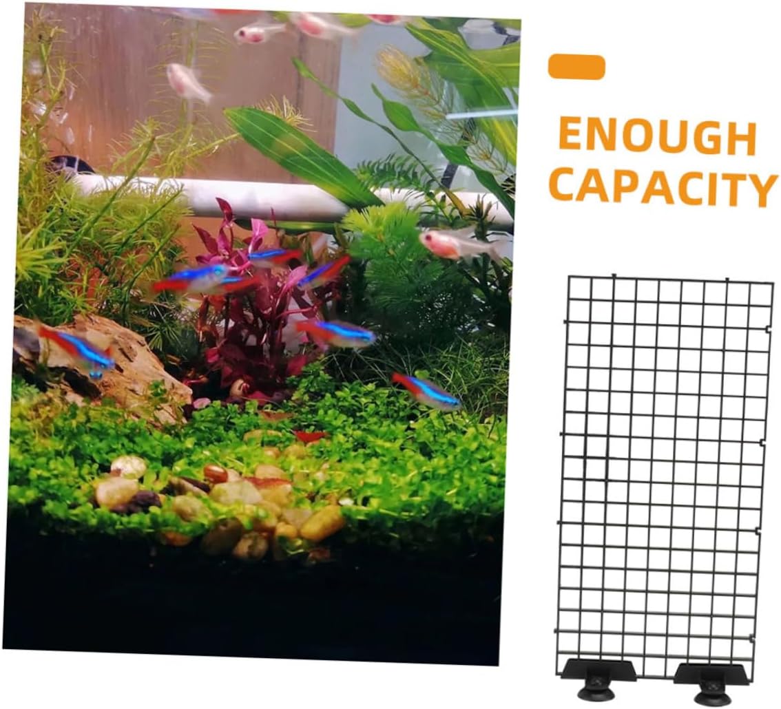 VANZACK 1 Set Aquarium Divider Tray Sturdy Plastic Fish Tank Separator for Isolation Easy Installation Robust Abs Construction Multi Compartment Creation for Fish Management Black